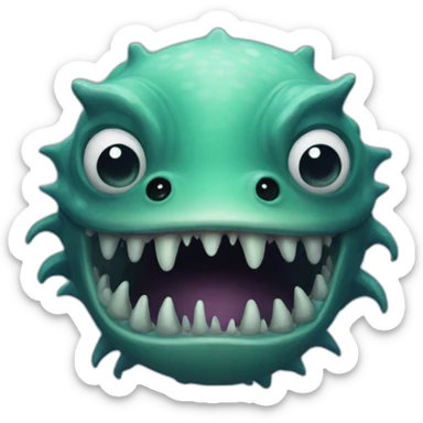 deep sea monster sticker