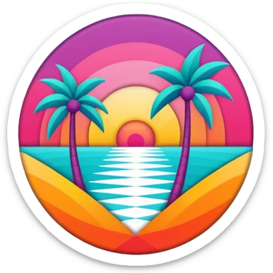 miami logo sticker