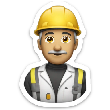 ingeniero con nombre Rial sticker