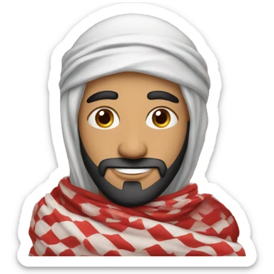Arabian Man with red keffiyeh sticker