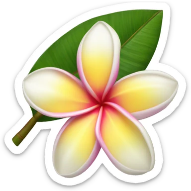 plumeria flower sticker