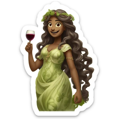 dionysus as a girl sticker