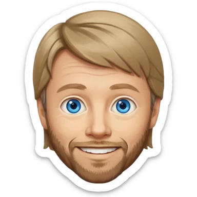 Bjorn Ulvaeus with blue eyes sticker