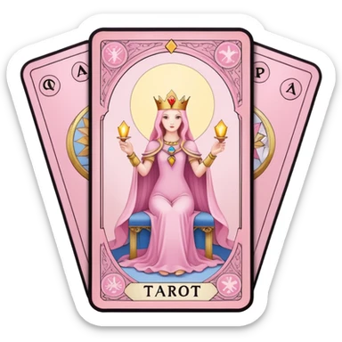 light pink tarot card deck sticker