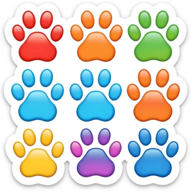 Paws with elements of others emoji1-2 sticker