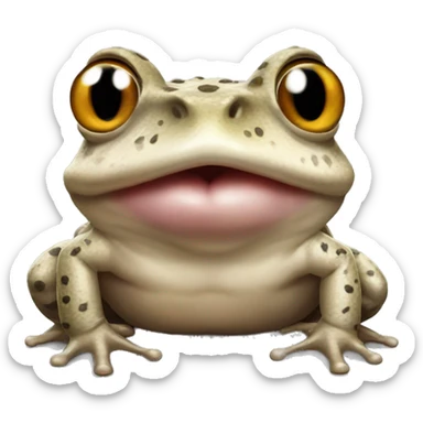 Toad sticking tongue out sticker