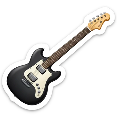 Black guitar sticker
