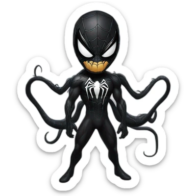venom with spiderman sticker