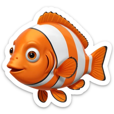 tôi muốn tạo 1 con cá nemo màu cam cute sticker