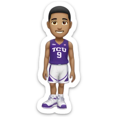 Tcu Asian Basketball player no.9 sticker