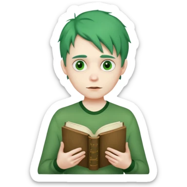 peter has green hair he is creepy he is on a quest to remove all emojis he has a book with all the words that ever exist in his hand he likes fortnite has a reddit thing and a thong and he has a beak sticker