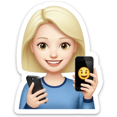 fan idolizing a celebrity figure through a phone sticker