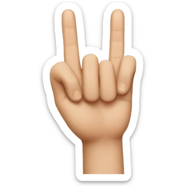 Two fingers, of right and left hands, very close to each other sticker