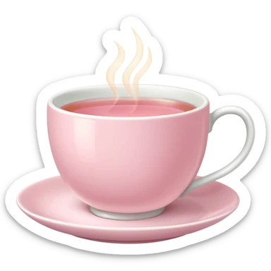 Cute Pastel pink Tea sticker