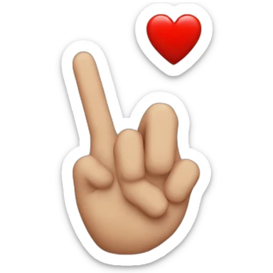 Mix middle finger with a red heart sticker