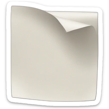 Sheet of paper with folded bottom right corner sticker