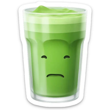 Glass of matcha tea sticker