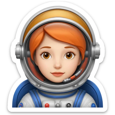 cosmonaut woman sticker