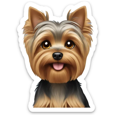 cute yorkie dog sticker