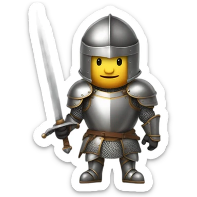 Knight Apple-in armor- with a sword sticker