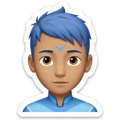boy in avatar movie style  sticker