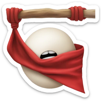 Tied it’s mouth and eye with red cloth sticker