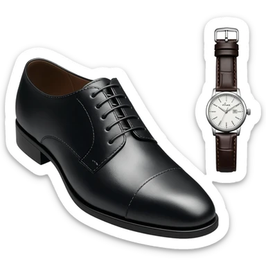 nice shoes and a good watch sticker