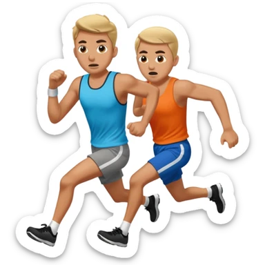 A person running because is robber sticker