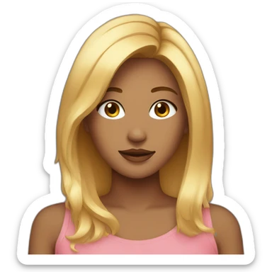 Beautiful girl with highlighted hair sticker