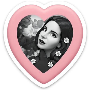 monochrome flower girl portrait sticker