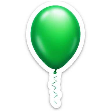 Green balloon sticker