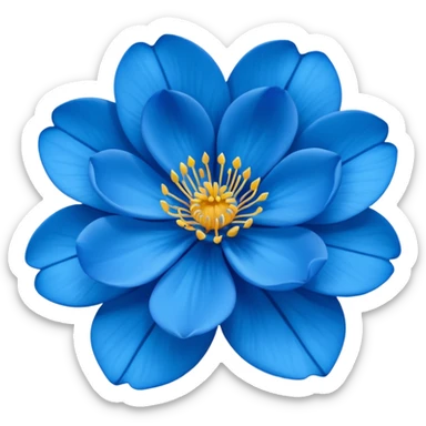 Rosa Azul de wasapp sticker
