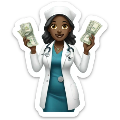 Rich black nurses with money sticker