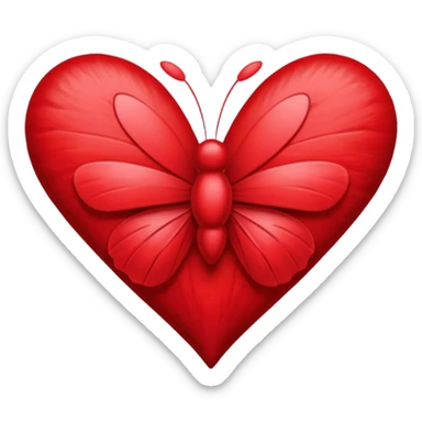 Cœur avec papillon sticker