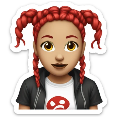 girl with red braids and a ICP shirt sticker