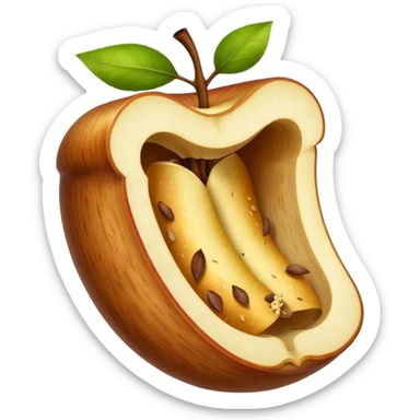 Apple core sticker