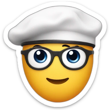 egg with a beret and a france makeup sticker