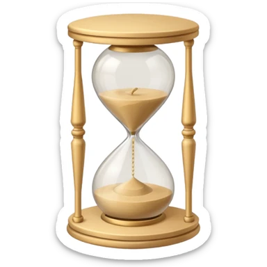 simple minimalist sand-clock only the glass and the sand sticker
