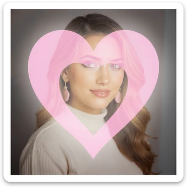 Remove background, keep edges crisp, pastel food heart emoji in professional photography style with no background. sticker