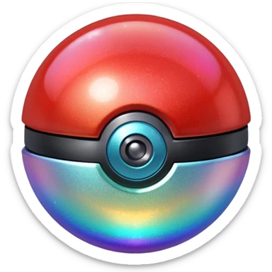 glitter pokebola sticker