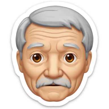 A old man pooping sticker