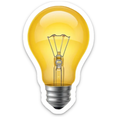 create a lightbulb sticker