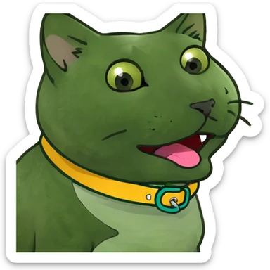 cat with its tongue sticking out sticker