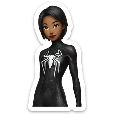 Spider man black suit girl Asia  sticker