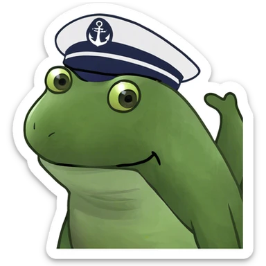 bufo on a ship sticker
