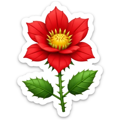 a mean flower with a personality  sticker