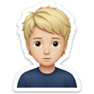 An Emoji of boy with short hair, who can be described by three words: perfectionist, air, ocean sticker