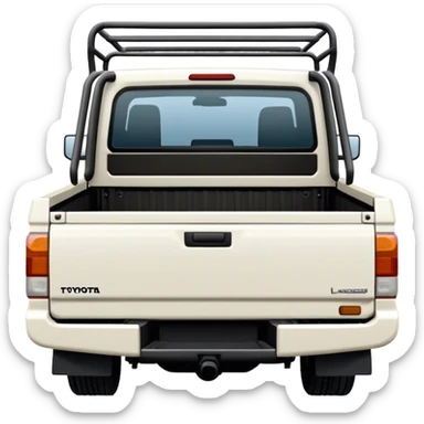 landcruiser 79 series truck bed - Toyota (Model Year: 2008) (Iconic colour: white) sticker