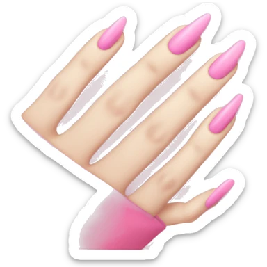 Pink nails sticker