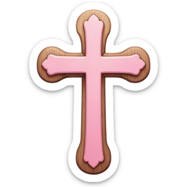 Pink cross sticker